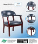 Boss Captain's guest, accent or dining chair in Blue Vinyl (B9540-BE)