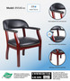 Boss Captain's guest, accent or dining chair in Black Vinyl (B9540-BK)