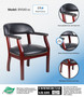 Boss Captain's guest, accent or dining chair in Black Vinyl (B9540-BK)