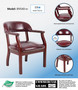 Boss Captain's guest, accent or dining chair in Burgundy Vinyl (B9540-BY)