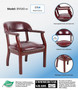 Boss Captain's guest, accent or dining chair in Burgundy Vinyl (B9540-BY)