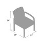Boss NTR (No Tools Required) guest, accent or dining chair (B9580BK-BK)