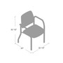 Boss Antimicrobial Guest Chair, 300 lb. weight capacity (B9591AM-BG)