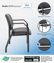 Boss Antimicrobial Guest Chair, 500 lb. weight capacity (B9591AM-BK-500)