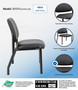 Boss Antimicrobial Armless Guest Chair, 300 lb. weight capacity (B9595AM-BK)