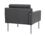 Boss Black Antimicrobial Vinyl Lounge Chair (BR8001AM-BK)