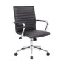 Boss Black Vinyl Hospitality Chair (B9533C-BK)