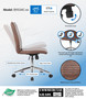 Boss Brown Vinyl Armless Hospitality Chair (B9534C-BN)