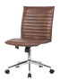 Boss Brown Vinyl Armless Hospitality Chair (B9534C-BN)
