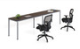 Simple System Double Desk With Return – 48″ × 24″ – Driftwood (SGSD005-110)