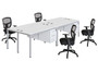 Simple System Desk Configuration – 66″ × 30″ – White (SGSD016-202-WT)
