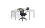 Simple System L Desk With Return And (1) Pedestal – 66″ × 24″ – White (SGSD029-102-WT)