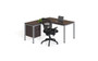Simple System L Desk With Return And (1) Pedestal – 60″ × 30″ – Driftwood (SGSD029-201)