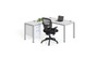 Simple System L Desk With Return And (1) Pedestal – 71″ × 30″ – White (SGSD029-203-WT)