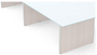3 Legs and Hardware for Conference Table 120" & 138" Blanc de Gris Compatible with Laminate Top (CD-13848CT-2-BDG)