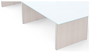 3 Legs and Hardware for Conference Table 120" & 138" - Blanc de Gris Compatible with Laminate and Glass Top (CD-13848CT-2-BDG-NEW)