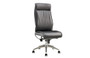 Alto High Back Executive Black Bonded Leather Chair, Chrome Base without Arms (CD-2103HB-NA), alternate view 4 (CD-2103HB-NA)