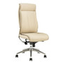 Alto High Back Executive Sand Bonded Leather Chair, Chrome Base without Arms (CD-2103HS-NA), alternate view 5 (CD-2103HS-NA)
