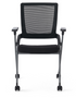Mente Nesting Training Chair, Light Grey Frame, Black Fabric Seat and Black Mesh Back (2 Per Carton) (CD-21B (2))