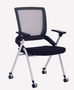 Mente Nesting Training Chair, Light Grey Frame, Black Fabric Seat and Black Mesh Back (2 Per Carton) (CD-21B (2))