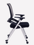 Mente Nesting Training Chair, Light Grey Frame, Black Fabric Seat and Black Mesh Back (2 Per Carton) (CD-21B (2))