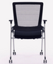 Mente Nesting Training Chair, Light Grey Frame, Black Fabric Seat and Black Mesh Back (2 Per Carton) (CD-21B (2))