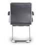 Livello Visitor Black Bonded Leather Chair, Chrome Base (2 Per Carton) (CD-307GB (2))