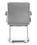 Livello Visitor Grey Bonded Leather Chair, Chrome Base (2 Per Carton) (CD-307GG (2))
