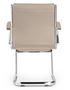 Livello Visitor Sand Bonded Leather Chair, Chrome Base (2 Per Carton) (CD-307GS (2))