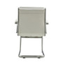 Livello Visitor White Bonded Leather Chair, Chrome Base (2 Per Carton) (CD-307GW (2))