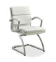Livello Visitor White Bonded Leather Chair, Chrome Base (2 Per Carton) (CD-307GW (2))