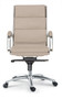 Livello High Back Executive Sand Bonded Leather Chair, Chrome Frame and Base (2 Per Carton) (CD-307HS (2))