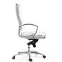 Livello High Back Executive White Bonded Leather Chair, Chrome Frame and Base (2 Per Carton) (CD-307HW (2))