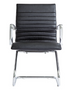 Zetti Visitor Black Bonded Leather Chair, Chrome Base (2 Per Carton) (CD-309GB (2))