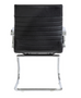 Zetti Visitor Black Bonded Leather Chair, Chrome Base (2 Per Carton) (CD-309GB (2))