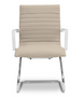 Zetti Visitor Sand Bonded Leather Chair, Chrome Base (2 Per Carton) (CD-309GS (2))