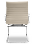 Zetti Visitor Sand Bonded Leather Chair, Chrome Base (2 Per Carton) (CD-309GS (2))