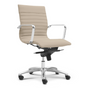 Zetti Mid Back Executive Sand Bonded Leather Chair, Chrome Base (2 Per Carton) (CD-309MS (2))
