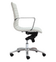 Zetti Mid Back Executive White Bonded Leather Chair, Chrome Base (2 Per Carton) (CD-309MW (2))