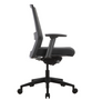 Moderno Compito Ergonomic Task Chair, Mesh Back, Black Fabric Seat, Adjustable Arms, Black Nylon Base (CD-411B)