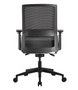 Moderno Compito Ergonomic Task Chair, Mesh Back, Black Fabric Seat, Adjustable Arms, Black Nylon Base (CD-411B)