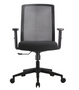 Concetto Ergonomic Task Chair, Mesh Back, Black Fabric Seat, Adjustable Arms, Black Nylon Base (CD-611B)