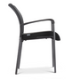 Zuri Visitor Black Mesh Chair Black Frame Black Nylon Arms (4 Per Carton), SM2327 Fabric Seat, M5 Black Mesh (CD-790GB3 (4))
