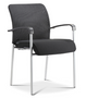 Zuri Visitor Black Mesh Chair Tungsten Frame Black Nylon Arms, SM2327 Fabric Seat, M5 Black Mesh (CD-790GT3 (4))