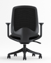 Base Seating, Black Polypropylene Frame, Black Mesh Back, Black Fabric Seat (CD-856B)