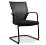 Concepto Visitor Chair, Black Mesh, Black Sled Base, Black PU Arms (2 Per Carton) (CD-88B (2))