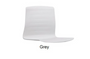 Grey Ribbed Polypropylene Shell for Barre, Two Tones Grey, Darker Back (5 Per Carton) (CD-B1802-G (5))