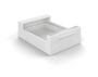 Single Box Drawer, Fits on Altezza, Scozia, Alta-L, Potenza and Potenza Executive Series. 15.5W"21.85L"*6.3"H Blanco (CD-BOXD-B)