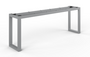 Low Grey Metal Frame Support for 2 Open Hutch. 70"3/4"Wx13"3/4"Dx25"1/2"H (CD-LWMF72WMH-GR)
