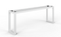 Low White Metal Frame Support for 2 Open Hutch. 70"3/4"Wx13"3/4"Dx25"1/2"H (CD-LWMF72WMH-WH)